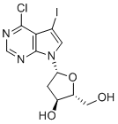 结构式 CAS# 178995-71-6, (2R,3S,5R)-5-(4-氯-5-碘-7H-吡咯并[2,3-d]嘧啶-7-基)-2-(羟基甲基)四氢呋喃-3-醇