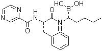 结构式 CAS# 179324-69-7, 保特佐米; 硼替佐米; [(1R)-3-甲基-1-[[(2S)-1-氧-3-苯基-2-[(吡嗪甲酰)氨基]丙基]氨基]丁基]-硼酸