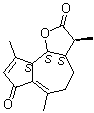结构式 CAS# 17946-87-1, (3S,3aS,9aS,9bS)-3,3a,4,5,9a,9b-六氢-3,6,9-三甲基薁并[4,5-b]呋喃-2,7-二酮