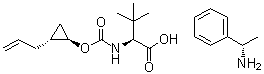 3-Methyl-N-[[[(1R,2R)-2-(2-propen-1-yl)cyclopropyl]oxy]carbonyl]-L-valine compd. with (alphaS)-alpha-methylbenzenemethanamine (1:1) molecular structure (CAS 1799733-54-2)