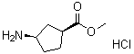 structure of CAS# 180323-49-3, (1S,3R)-3-Aminocyclopentanecarboxylic acid methyl ester hydrochloride;Methyl (1S,3R)-3-aminocyclopentane-1-carboxylate hydrochloride; Methyl (1S,3R)-3-aminocyclopentanecarboxylate hydrochloride