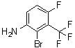 structure of CAS# 1805249-14-2, 2-Bromo-4-fluoro-3-(trifluoromethyl)benzenamine