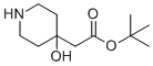 Tert-butyl 2-(4-hydroxypiperidin-4-yl)acetate molecular structure (CAS 180532-52-9)