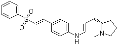(R)-3-[(1-Methyl-2-pyrrolidinyl)methyl]-5-[2-(phenylsulfonyl)ethenyl]-1H-indole molecular structure (CAS 180637-89-2)