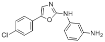 structure of CAS# 1807758-81-1, SIRT7 inhibitor 97491;3-N-[5-(4-chlorophenyl)-1,3-oxazol-2-yl]benzene-1,3-diamine