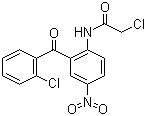 结构式 CAS# 180854-85-7, 2-(2-氯乙酰氨基)-5-硝基-2'-氯二苯甲酮