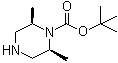 cis-2,6-Dimethyl-1-piperazinecarboxylic acid 1,1-dimethylethyl ester molecular structure (CAS 180975-66-0)