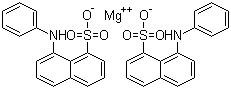 结构式 CAS# 18108-68-4, 8-苯胺基-1-萘磺酸镁盐