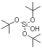 structure of CAS# 18166-43-3, Tris(tert-butoxy)silanol;NSC 243646; Tri(tert-butyloxy)silanol; Tri-tert-butoxysilanol; Tri-tert-butyl silicate