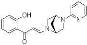 结构式 CAS# 1819363-80-8, (2E)-1-(2-羟基苯基)-3-[(1R,4R)-5-(2-吡啶基)-2,5-二氮杂双环[2.2.1]庚烷-2-基]-2-丙烯-1-酮