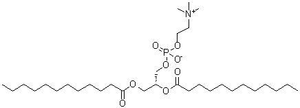 结构式 CAS# 18194-25-7, L-alpha-二月桂酰甘油-3-磷酰胆碱