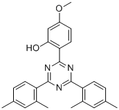structure of CAS# 1820-28-6, 2-[4,6-bis(2,4-dimethylphenyl)-1,3,5-triazin-2-yl]-5-methoxyPhenol