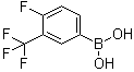 结构式 CAS# 182344-23-6, 3-(三氟甲基)-4-氟苯硼酸