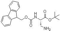 结构式 CAS# 182618-30-0, 3-氨基-N-[(9H-芴-9-基甲氧基)羰基]-L-丙氨酸叔丁酯