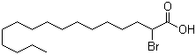 structure of CAS# 18263-25-7, 2-Bromohexadecanoic acid