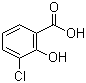 结构式 CAS# 1829-32-9, 3-氯水杨酸