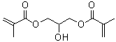 structure of CAS# 1830-78-0, Glycerol 1,3-dimethacrylate;1,3-Bis(methacryloyloxy)-2-propanol; 1,3-Di(methacryloyloxy)-2-hydroxypropane; Light Ester G 101P; Mhoromer D 1108; NK Ester 701