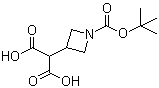 结构式 CAS# 183062-97-7, 2-[1-(叔丁氧羰基)-3-氮杂环丁基]丙二酸