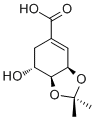 3,4-O-Isopropylidene shikimic acid molecular structure (CAS 183075-03-8)