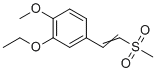 structure of CAS# 1831833-38-5, Apremilast Impurity 9;2-Ethoxy-1-methoxy-4-(2-methylsulfonylethenyl)benzene