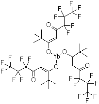 Ytterbium 6,6,7,7,8,8,8-heptafluoro-2,2-dimethyl-3,5-octanedionate molecular structure (CAS 18323-96-1)