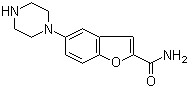 5-(1-Piperazinyl)benzofuran-2-carboxamide molecular structure (CAS 183288-46-2)