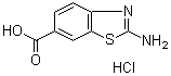 结构式 CAS# 18330-76-2, 2-氨基-6-苯并噻唑羧酸单盐酸盐
