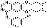 结构式 CAS# 183321-74-6, 埃罗替尼; N-(3-乙炔苯基)-[6,7-二(2-甲氧基乙氧基)]喹唑啉-4-胺