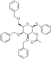 Phenyl 3,4,6-tris-O-(phenylmethyl)-1-thio-beta-D-galactopyranoside acetate molecular structure (CAS 183875-28-7)