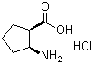 结构式 CAS# 18414-30-7, 顺式-2-氨基-1-环戊基羧酸盐酸盐