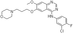 structure of CAS# 184475-35-2, Gefitinib;N-(3-Chloro-4-fluoro-phenyl)-7-methoxy-6-(3-morpholin-4-ylpropoxy)quinazolin-4-amine
