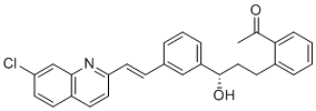 结构式 CAS# 184764-13-4, 1-[2-[(3S)-3-[3-[(1E)-2-(7-氯-2-喹啉基)乙烯基]苯基]-3-羟基丙基]苯基]乙酸酯