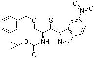 结构式 CAS# 184951-89-1, (S)-[2-(6-硝基-1H-苯并三唑-1-基)-1-[(苄氧基)甲基]-2-硫酮乙基]氨基甲酸叔丁酯