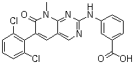 3-[[6-(2,6-Dichlorophenyl)-7,8-dihydro-8-methyl-7-oxopyrido[2,3-d]pyrimidin-2-yl]amino]benzoic acid molecular structure (CAS 185039-99-0)