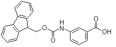 structure of CAS# 185116-42-1, 3-[[(9-Fluorenyl)methoxycarbonyl]amino]benzoic acid
