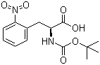 结构式 CAS# 185146-84-3, N-叔丁氧羰基-L-2-硝基苯丙氨酸