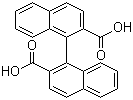 structure of CAS# 18531-96-9, (S)-1,1'-Binaphthyl-2,2'-dicarboxylic acid;(-)-1,1'-Binaphthyl-2,2'-dicarboxylic acid; (S)-(-)-Binaphthyl-2,2'-dicarboxylic acid