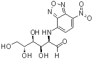 结构式 CAS# 186689-07-6, 2-脱氧-2-[(7-硝基-2,1,3-苯并恶二唑-4-基)氨基]-D-葡萄糖