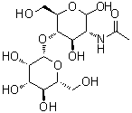 2-(乙酰氨基)-2-脱氧-4-O-beta-D-甘露糖基-D-吡喃葡萄糖分子结构 (CAS 186765-90-2)