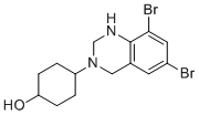 结构式 CAS# 18683-95-9, (1R,4R)-4-(6,8-二溴-1,2-二氢喹唑啉-3(4H)-基)环己醇