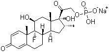 地塞米松磷酸单钠盐分子结构 (CAS 1869-92-7)