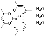 Tris(acetylacetonato)europium trihydrate molecular structure (CAS 18702-22-2)