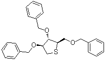 2,3,5-Tri-O-benzyl-1,4-dideoxy-1,4-epithio-D-arabinitol molecular structure (CAS 187590-77-8)