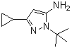 structure of CAS# 187795-43-3, 5-Amino-3-cyclopropyl-1-(tert-butyl)pyrazole