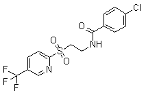 结构式 CAS# 188591-46-0, 4-氯-N-[2-[[5-(三氟甲基)-2-吡啶基]磺酰基]乙基]-苯甲酰胺