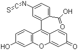 结构式 CAS# 18861-78-4, 6-荧光素异硫氰酸酯
