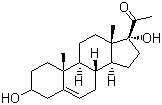 17alpha-羟基孕烯醇酮分子结构 (CAS 1887-95-2)