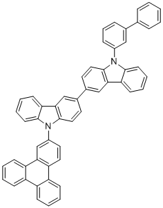 structure of CAS# 1888438-12-7, 9-[1,1'-Biphenyl]-3-YL-9'-(2-triphenylenyl)-3,3'-BI-9H-carbazole;3-[9-(3-phenylphenyl)carbazol-3-yl]-9-triphenylen-2-ylcarbazole
