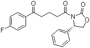 结构式 CAS# 189028-93-1, (4S)-3-[5-(4-氟苯基)-1,5-二氧代戊基]-4-苯基-2-恶唑烷酮