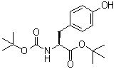 结构式 CAS# 18938-60-8, N-[叔丁氧羰基]-L-酪氨酸叔丁酯